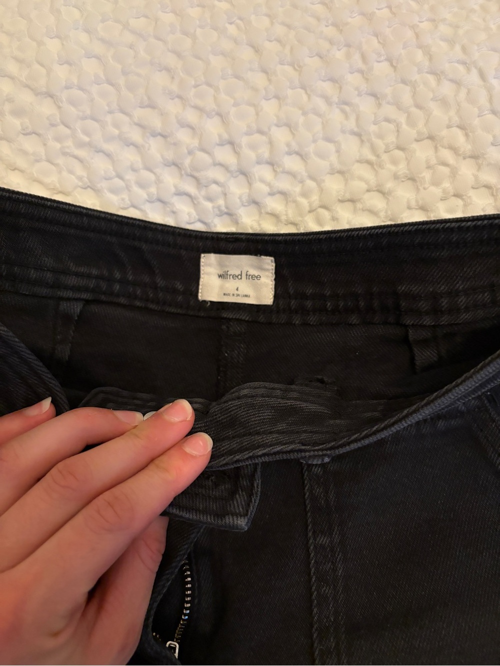 Wilfred Black Straight-Leg Pants